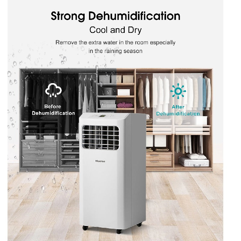 Hisense portable 9000btu AC mover stands office / home use
