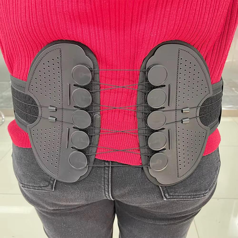Lumbar draw string support belt , back pain relief