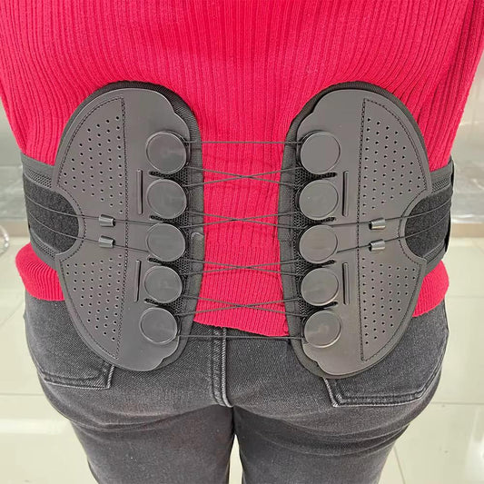 Lumbar draw string support belt , back pain relief
