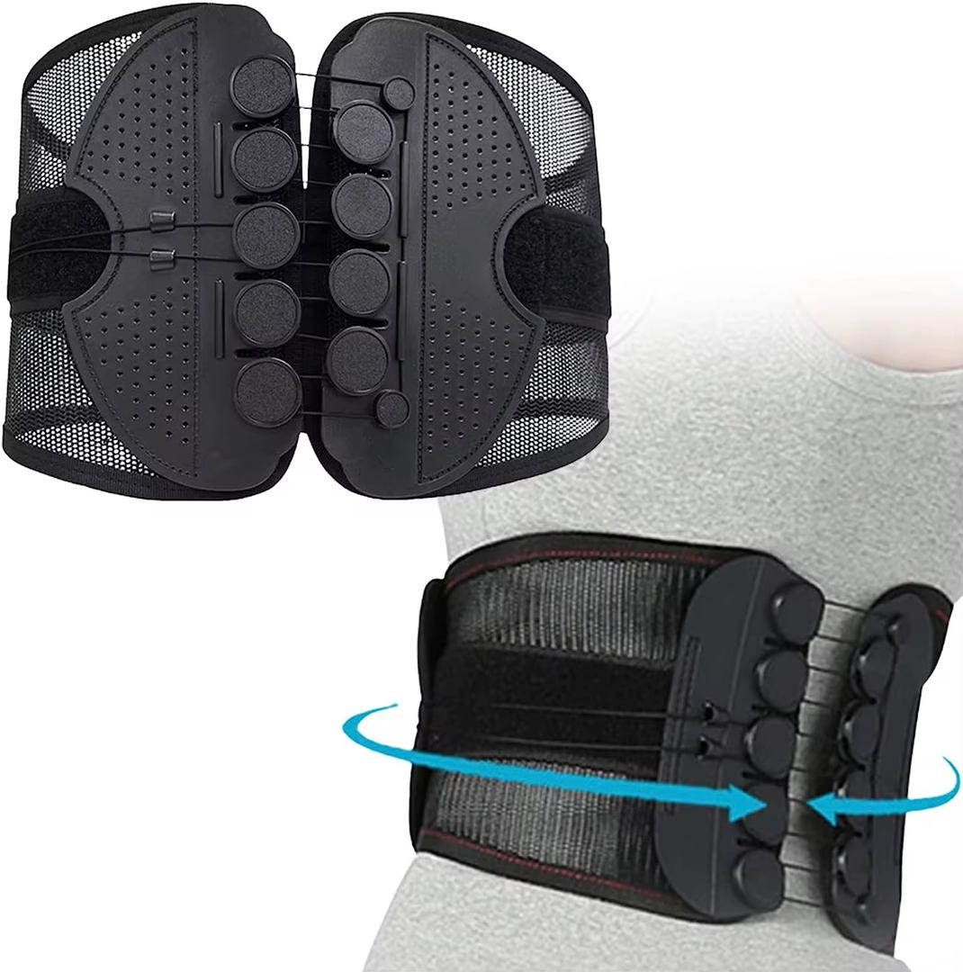 Lumbar draw string support belt , back pain relief