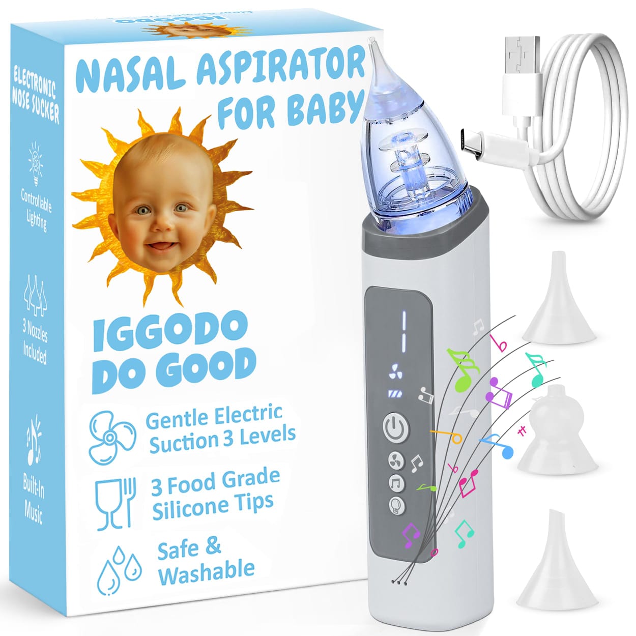 Electric Baby Care nosal aspirator Device, Rechargeable