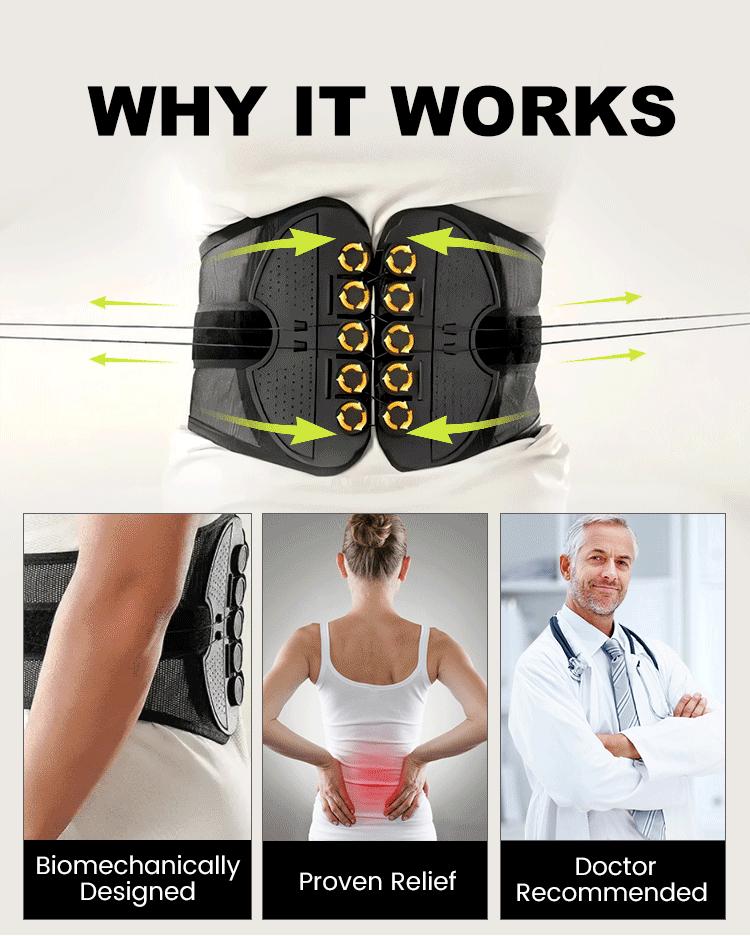 Lumbar draw string support belt , back pain relief