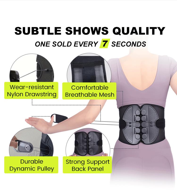 Lumbar draw string support belt , back pain relief