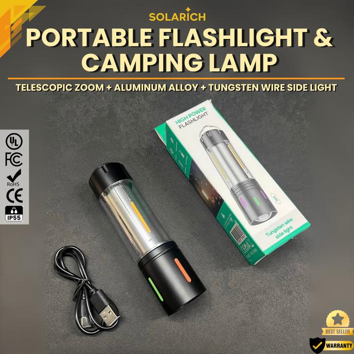 High power flashlight + Tungsten side light