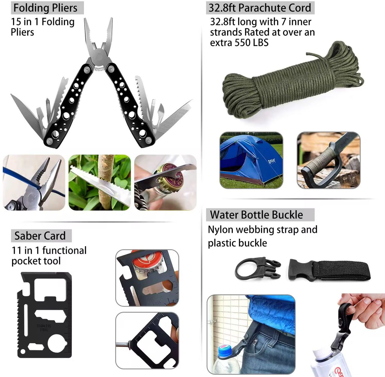 🏕️ Ultimate Survival Kit 100+ Equipments  – Your Tactical Partner for Any Emergency